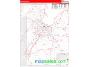 Brown County, WI <br /> Wall Map <br /> Zip Code <br /> Red Line Style 2024 Map