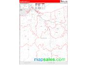 Douglas County, WI <br /> Wall Map <br /> Zip Code <br /> Red Line Style 2024 Map