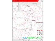 Manitowoc County, WI <br /> Wall Map <br /> Zip Code <br /> Red Line Style 2024 Map