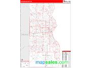 Milwaukee County, WI <br /> Wall Map <br /> Zip Code <br /> Red Line Style 2024 Map