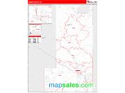 Albany County, WY <br /> Wall Map <br /> Zip Code <br /> Red Line Style 2024 Map