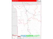 Johnson County, WY <br /> Wall Map <br /> Zip Code <br /> Red Line Style 2024 Map
