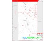 Platte County, WY <br /> Wall Map <br /> Zip Code <br /> Red Line Style 2024 Map