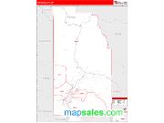 Teton County, WY <br /> Wall Map <br /> Zip Code <br /> Red Line Style 2024 Map