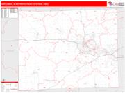 Ann Arbor <br /> Wall Map <br /> Red Line Style 2024 Map