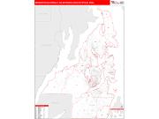 Bremerton-Silverdale <br /> Wall Map <br /> Red Line Style 2024 Map