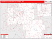 Canton-Massillon <br /> Wall Map <br /> Red Line Style 2024 Map