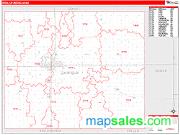 Enid <br /> Wall Map <br /> Red Line Style 2024 Map