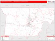 Florence-Muscle Shoals <br /> Wall Map <br /> Red Line Style 2024 Map