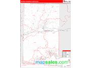 Fort Walton Beach <br /> Wall Map <br /> Red Line Style 2024 Map