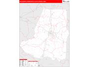 Goldsboro <br /> Wall Map <br /> Red Line Style 2024 Map