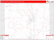 Janesville-Beloit <br /> Wall Map <br /> Red Line Style 2024 Map