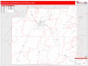 Jonesboro <br /> Wall Map <br /> Red Line Style 2024 Map