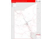 Las Cruces <br /> Wall Map <br /> Red Line Style 2024 Map