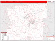 Montgomery <br /> Wall Map <br /> Red Line Style 2024 Map