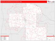 Rochester <br /> Wall Map <br /> Red Line Style 2024 Map