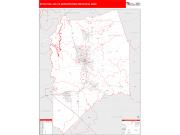 Stockton-Lodi <br /> Wall Map <br /> Red Line Style 2024 Map