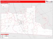 Valdosta <br /> Wall Map <br /> Red Line Style 2024 Map