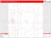 Ames <br /> Wall Map <br /> Red Line Style 2024 Map