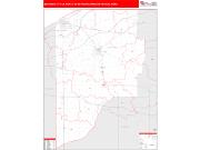 Michigan City-La Porte <br /> Wall Map <br /> Red Line Style 2024 Map