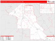 Warner Robins <br /> Wall Map <br /> Red Line Style 2024 Map