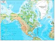 North America <br /> Physical <br /> Wall Map Map