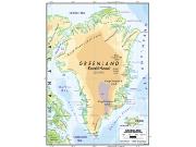 Greenland <br /> Physical <br /> Wall Map Map