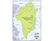 Greenland <br /> Political <br /> Wall Map Map