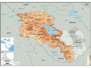 Armenia <br /> Physical <br /> Wall Map Map