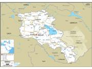 Armenia Road <br /> Wall Map Map