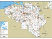 Belgium Road <br /> Wall Map Map