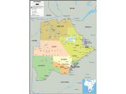 Botswana <br /> Political <br /> Wall Map Map