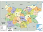 Bulgaria <br /> Political <br /> Wall Map Map