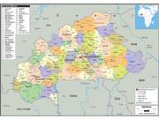 Burkina Faso <br /> Political <br /> Wall Map Map