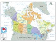 Canada <br /> Political <br /> Wall Map Map