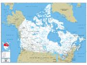 Canada Road <br /> Wall Map Map