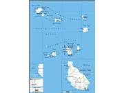 Cape Verde Road <br /> Wall Map Map