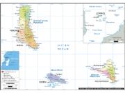 Comoros <br /> Political <br /> Wall Map Map