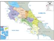 Costa Rica <br /> Political <br /> Wall Map Map