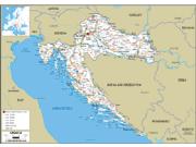 Croatia Road <br /> Wall Map Map