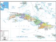 Cuba <br /> Political <br /> Wall Map Map