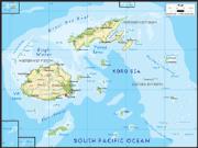 Fiji <br /> Physical <br /> Wall Map Map