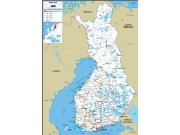 Finland Road <br /> Wall Map Map