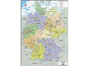 Germany <br /> Political <br /> Wall Map Map