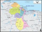 Guyana <br /> Political <br /> Wall Map Map