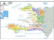 Haiti <br /> Political <br /> Wall Map Map