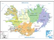 Iceland <br /> Political <br /> Wall Map Map