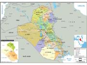 Iraq <br /> Political <br /> Wall Map Map