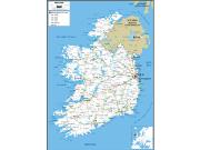 Ireland Road <br /> Wall Map Map