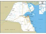 Kuwait Road <br /> Wall Map Map